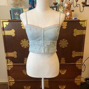 American Eagle Denim Crop Top